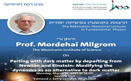 31.03.25 The Bekenstein Memorial Lectures